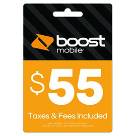 $55 Boost Mobile Re-Boost Card