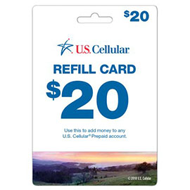 US Cellular $20 Prepaid Card