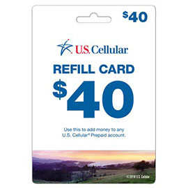 US Cellular $40 Prepaid Card