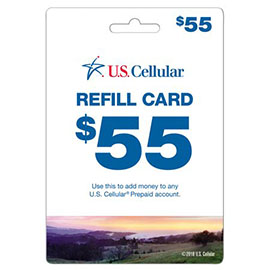 US Cellular $55 Prepaid Card