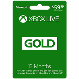 12 Month Xbox Live Gold Membership