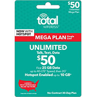Total Wireless $50 Individual 30 Day Plan