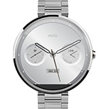 Motorola Moto 360 SmartWatch - Silver / White Metal