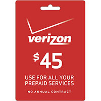 Verizon $45 Prepaid Refill Card